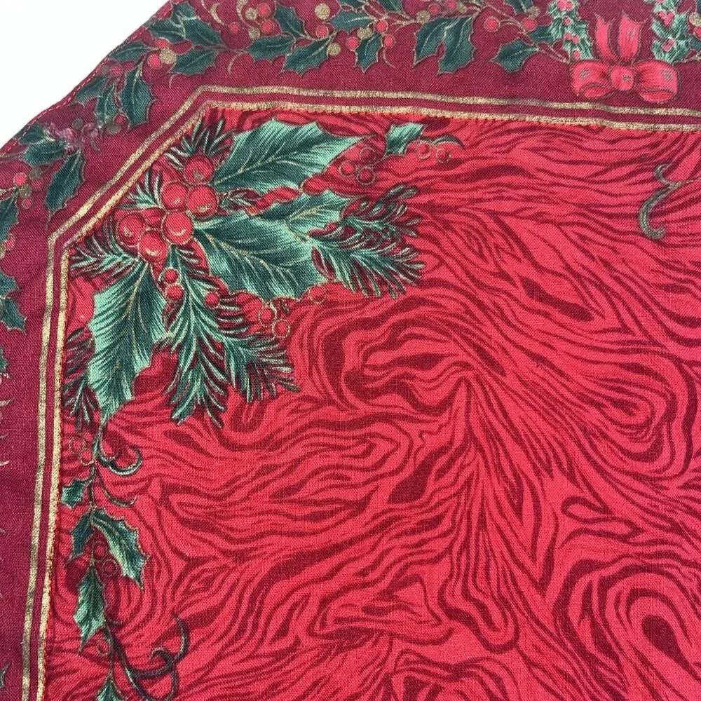 Vintage Handmade Christmas 4 Placemats Holiday Motifs 12x15 In Multicolor